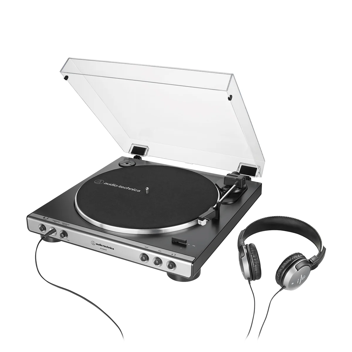 Audio-Technica AT-LP60XHP Fully Automatic Belt-Drive Turntable with ATH-250AV Headphones