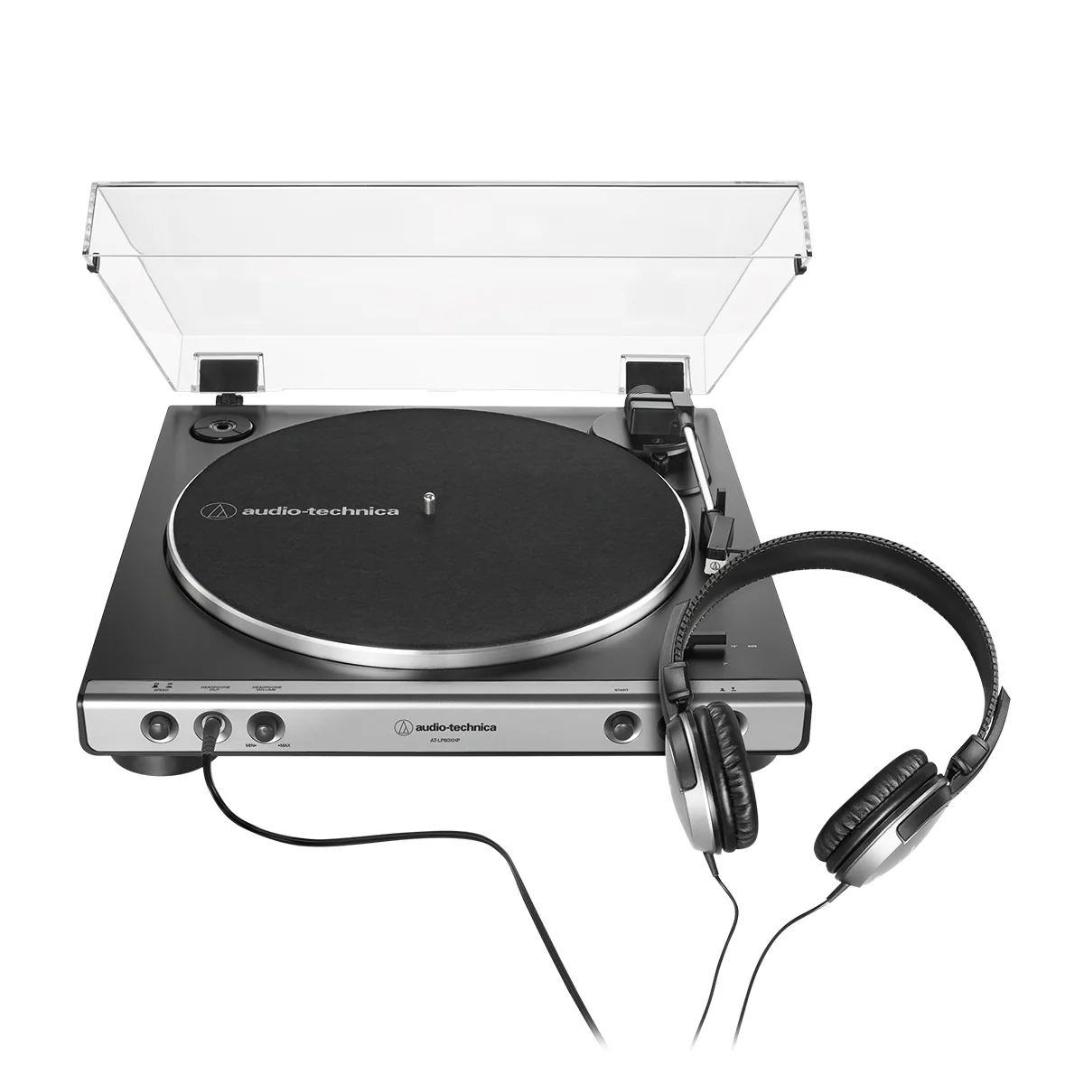 Audio-Technica AT-LP60XHP Fully Automatic Belt-Drive Turntable with ATH-250AV Headphones - Image 2