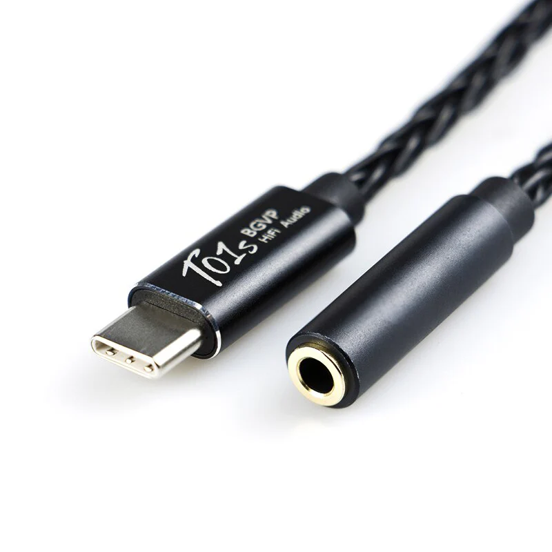 BGVP T01s Amp/DAC TypeC to 3.5mm Adapter with USB Adapter Plug - Image 2