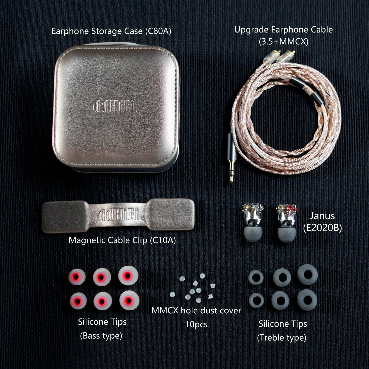 DD ddHiFi E2020B Janus2 Dual Sockets Dynamic IEMs (Open Box) - Image 2