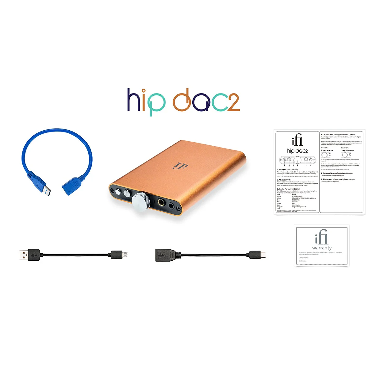 iFi hip-dac2 Portable Headphone DAC and Amplifier (Open Box) - Discontinued - Image 4