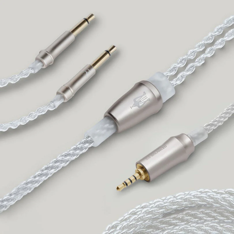 Meze Mono 3.5mm Silver-Plated Upgrade Cable for 99 Series & Liric & 109 Pro (Open Box) - Image 2