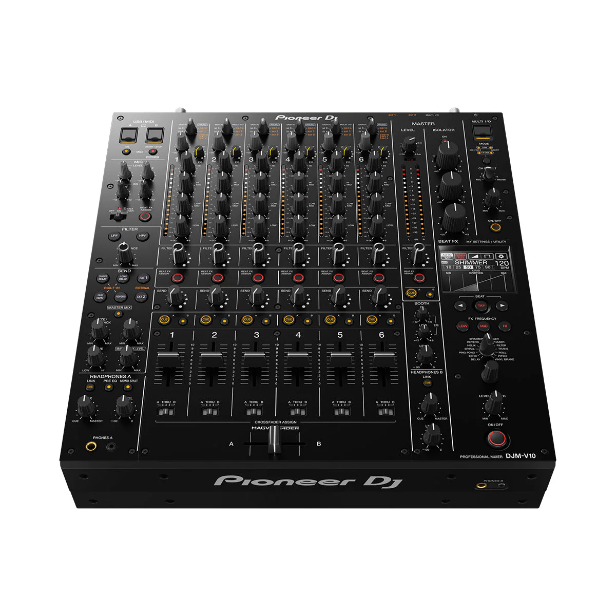 Pioneer DJ DJM-V10 Creative style 6-channel Professional DJ Mixer (Open Box) - Image 3
