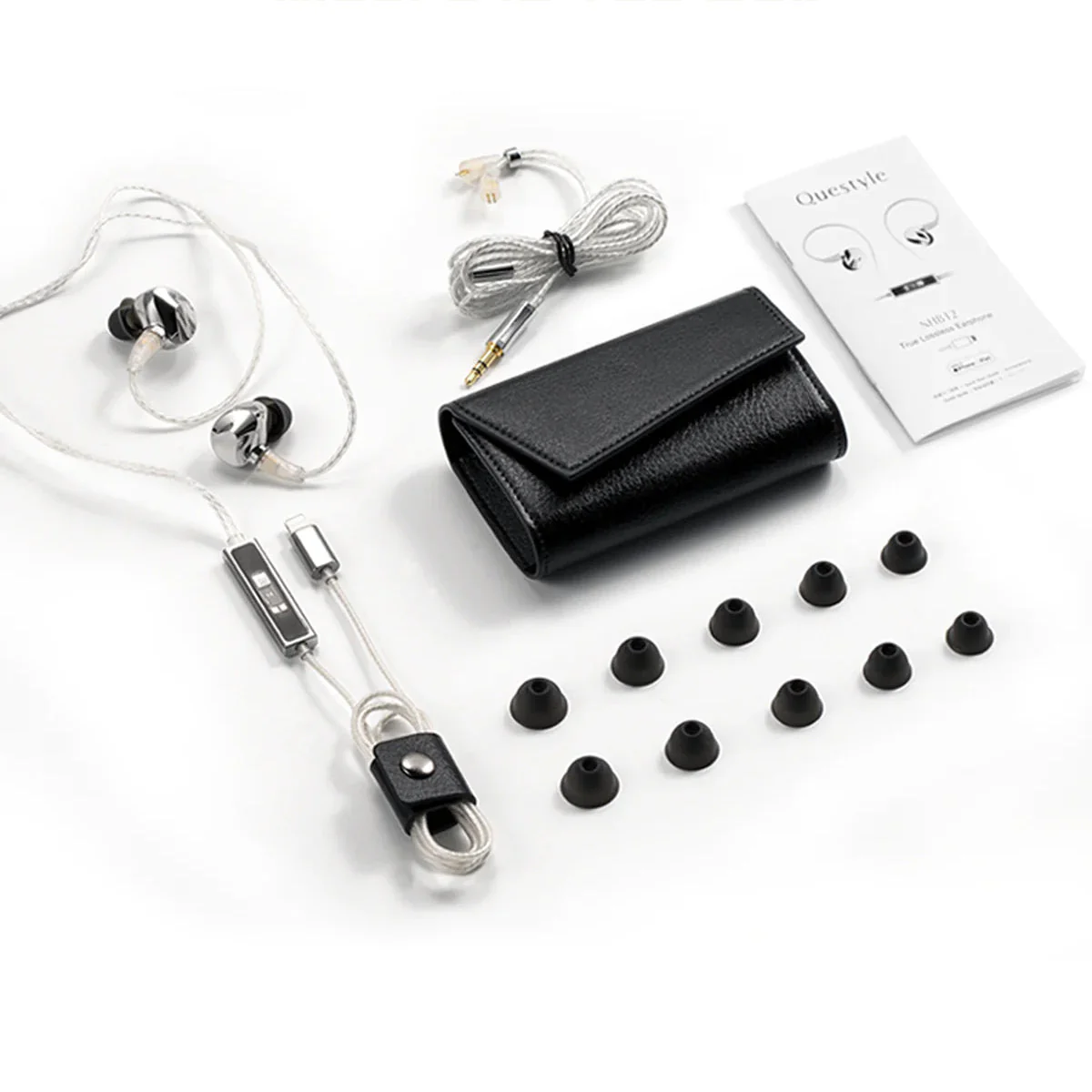 Questyle NHB12 Lossless iOS Earphones with Lightning and 3.5mm (Open Box) - Image 3