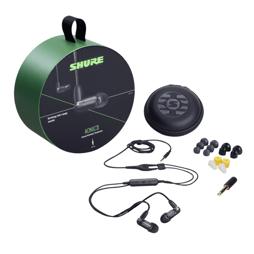 Shure AONIC 3 Wired Sound Isolating Earphones with Remote + Mic (Open box) - Image 2