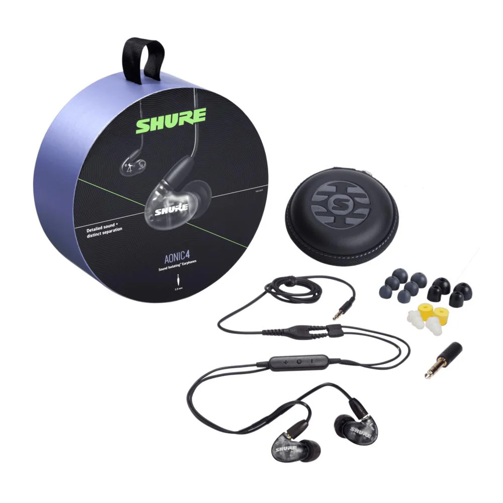 Shure AONIC 4 Wired Sound Isolating Earphones with Remote + Mic (Open Box) - Image 2