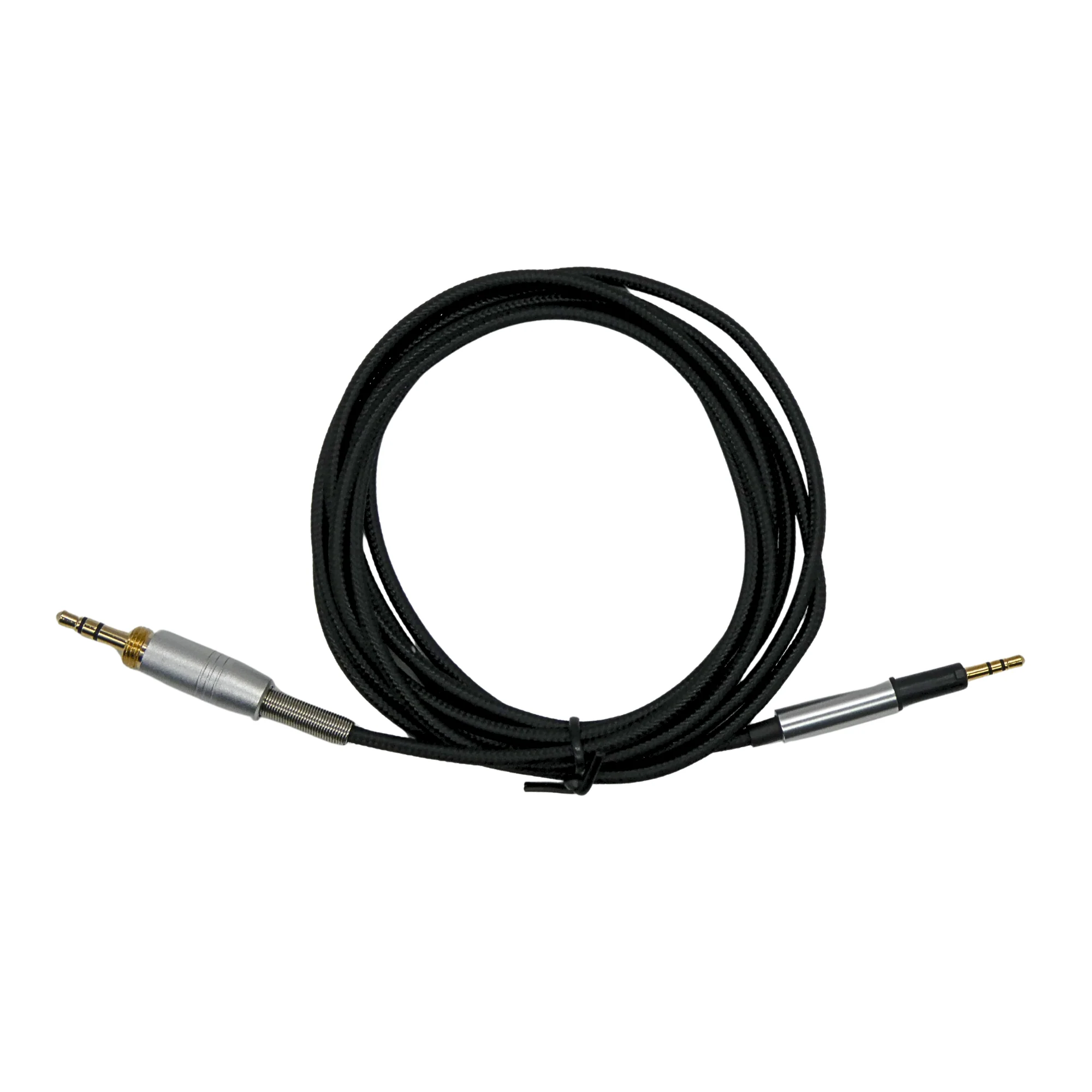 Strauss & Wagner Atafu 2.5mm Twist Lock to 3.5mm Nylon Braided Headphone Cable with 6.35mm Adapter for Pioneer HDJ-500/HDJ-700/HDJ-1500