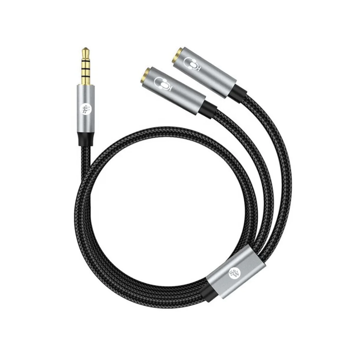 Strauss & Wagner Baar 3.5mm TRRS Male to Dual 3.5mm Female Cable