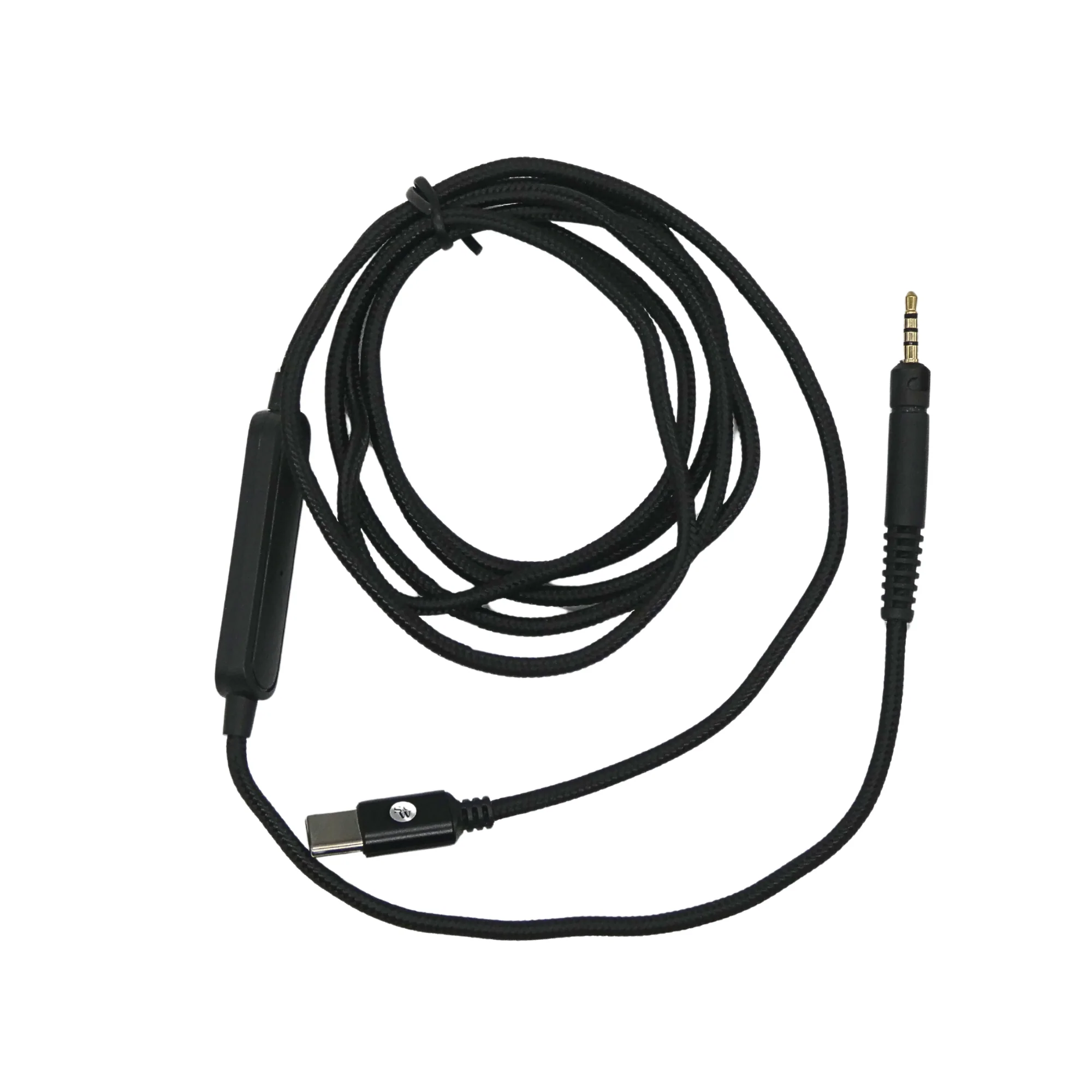 Strauss & Wagner Binche 2.5mm Twist Lock to USB-C Nylon Braided Headphone Cable With Microphone for Sennheiser HD518/HD558/HD598/HD599/HD579