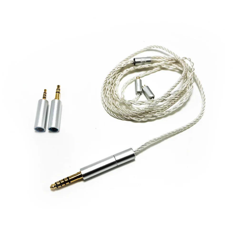 Strauss & Wagner Cologne Braided OFC Silver 2-pin 3-In-1 In-Ear Monitor Upgrade Cable - Image 2