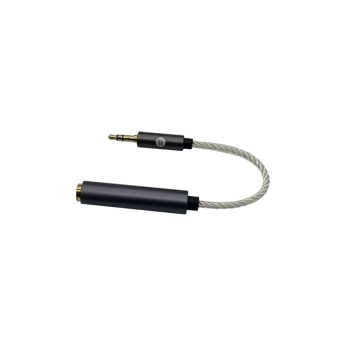 Strauss & Wagner Iona Braided Silver 6.35mm Female to 3.5mm Male Adapter Cable - Image 2