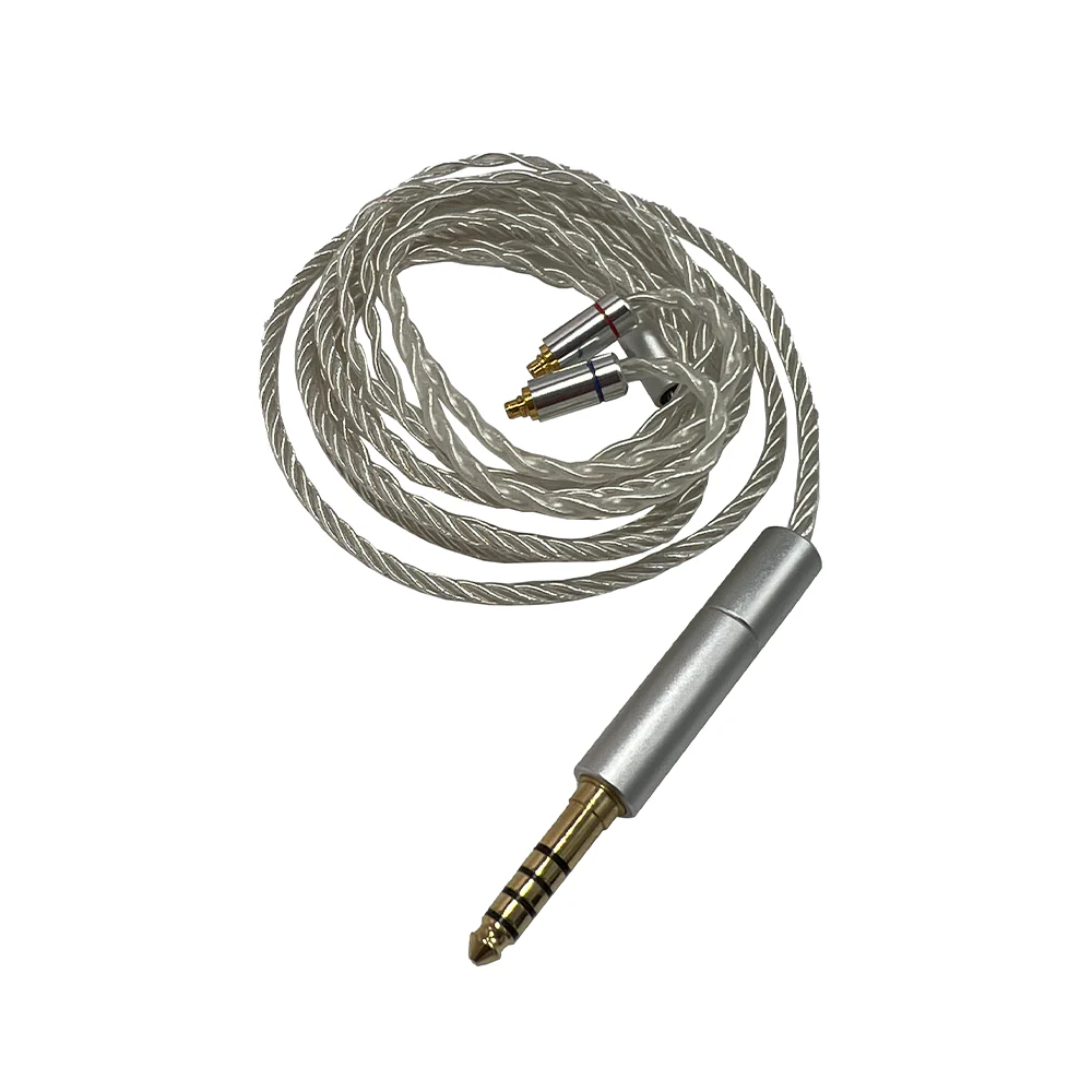 Strauss & Wagner Linz Braided Silver 4 Core MMCX 3-In-1 Upgrade Cable for Sennheiser IE Series In-Ear Monitors - Image 2