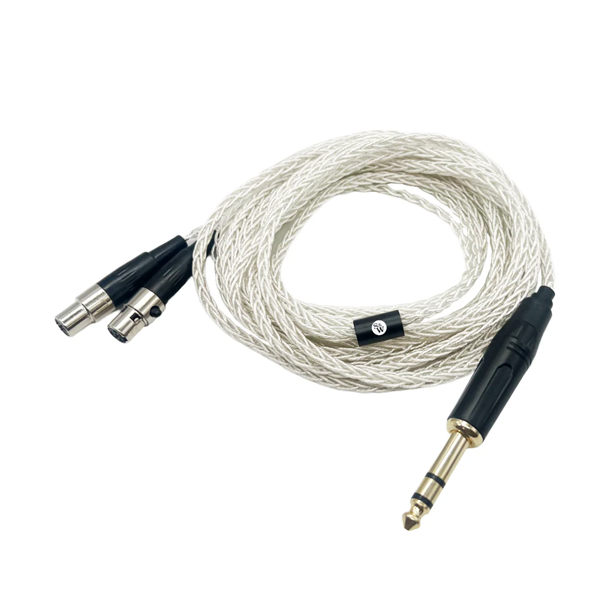 Strauss & Wagner Lisbon Mini-XLR 6.35mm 8-core OFC Silver Headphone Cable - Image 3
