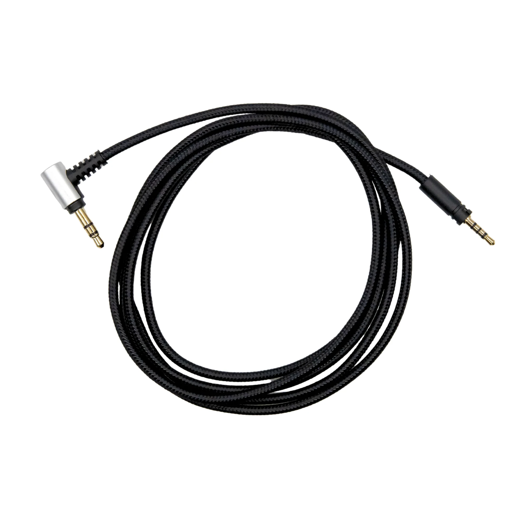Strauss & Wagner Mortsel 2.5mm Twist Lock to L-Shape 3.5mm Nylon Braided Headphone Cable for Sennheiser HD4.30/HD4.40BT/HD4.50BTNC