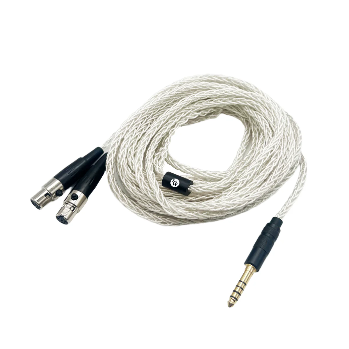 Strauss & Wagner Porto Mini-XLR 4.4mm Balanced 8-core OFC Silver Headphone Cable (Open Box) - Image 4