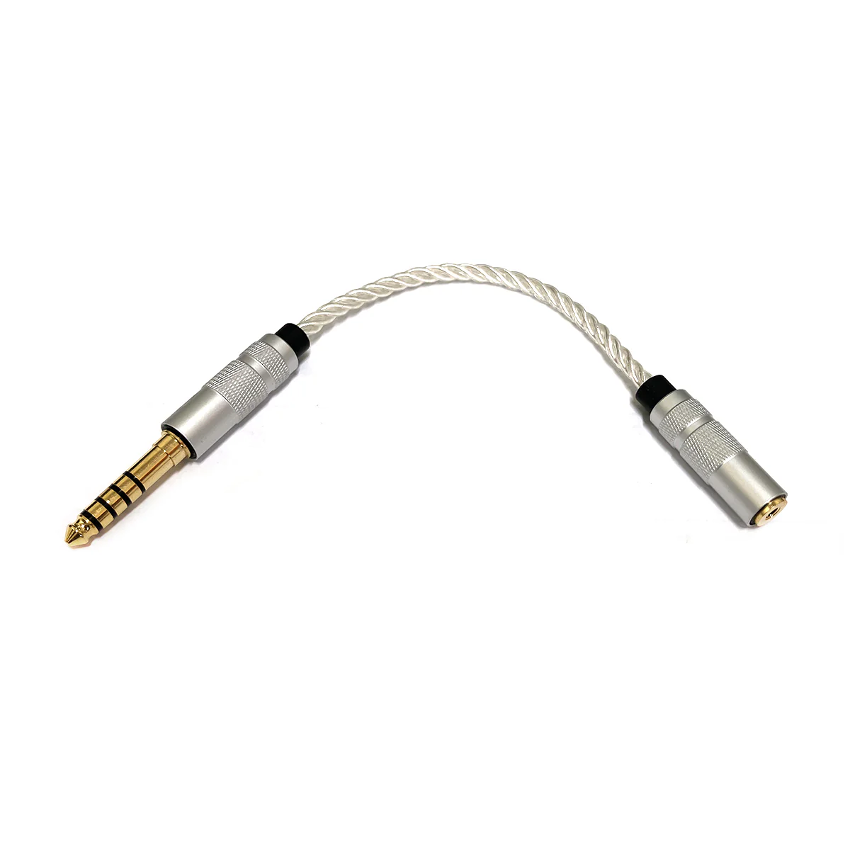 Strauss & Wagner SW-2544BC 4-Core Silver 2.5mm Female to 4.4mm Male Balanced Adapter