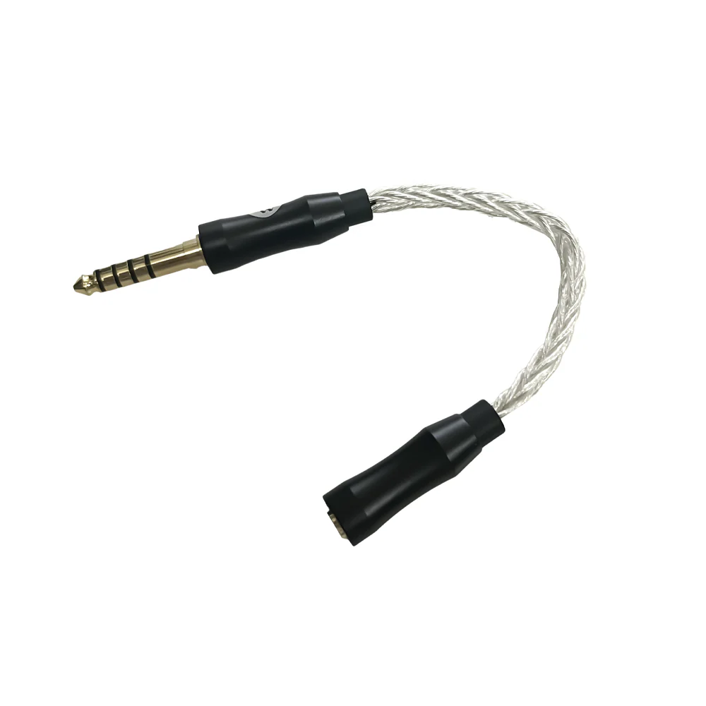Strauss & Wagner SW-3544A 3.5mm Female to 4.4mm Male 8-Core Silver Adapter - Image 2