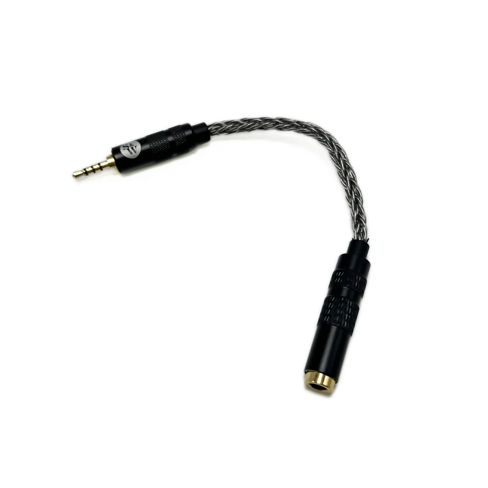 Strauss & Wagner SW-4425A 4.4mm Female to 2.5mm Male 8-Core Silver Adapter - Image 2
