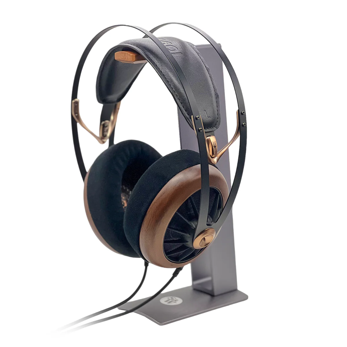 Strauss & Wagner SW-HS01 Premium Wood and Aluminum Headphone Stand - Image 4