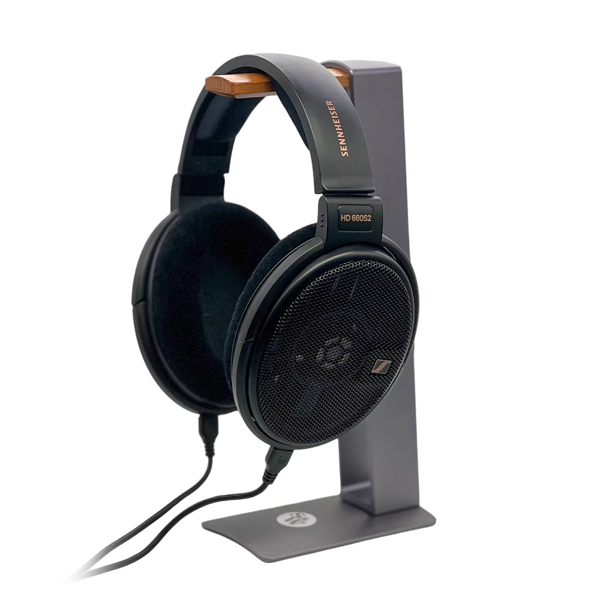 Strauss & Wagner SW-HS01 Premium Wood and Aluminum Headphone Stand - Image 5